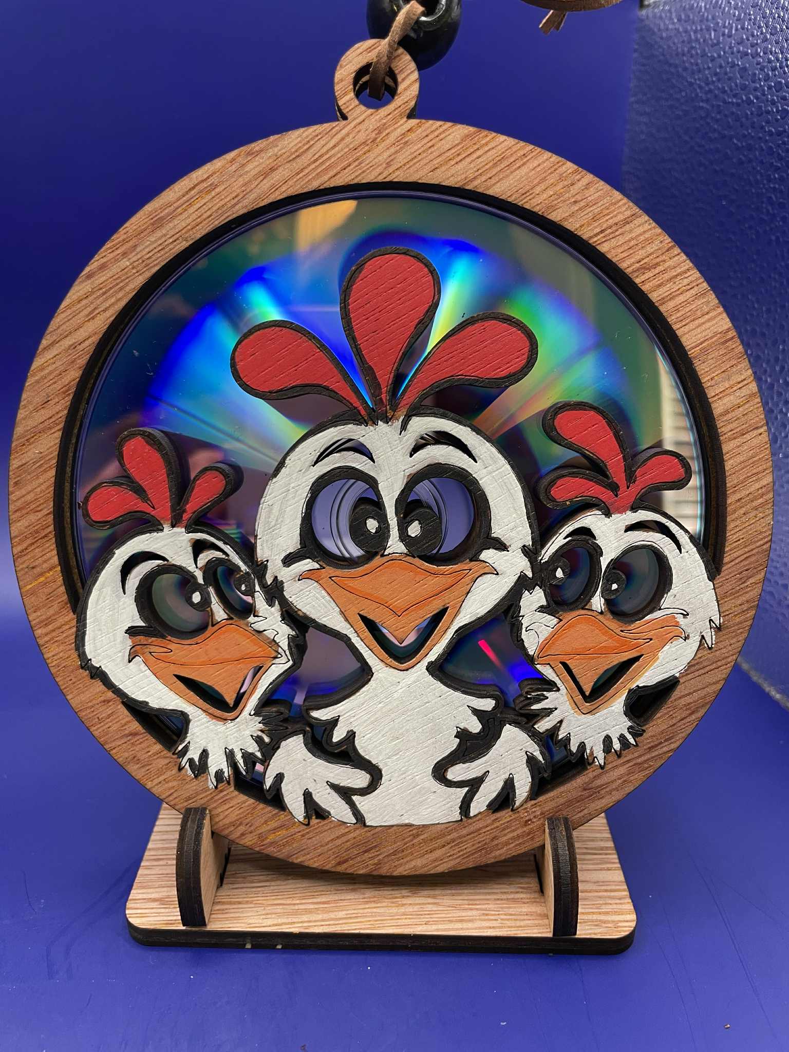 Farm white chick suncatcher